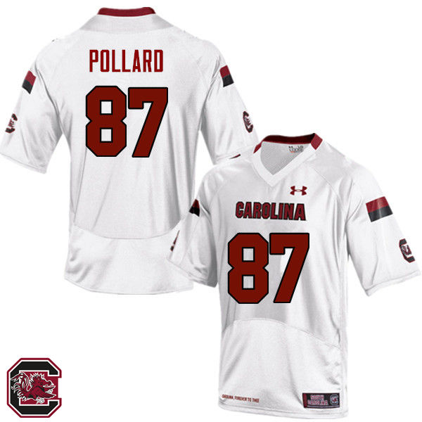 Men South Carolina Gamecocks #87 Kiel Pollard College Football Jerseys Sale-White - Click Image to Close